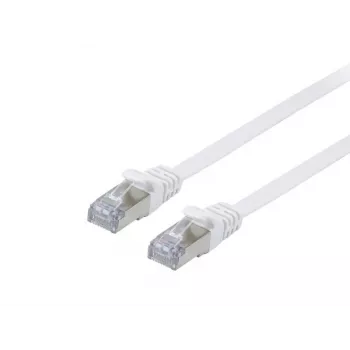 Tīkla kabelis Equip Cat.6A U/FTP plakanais komutācijas kabelis RJ-45 1m balts