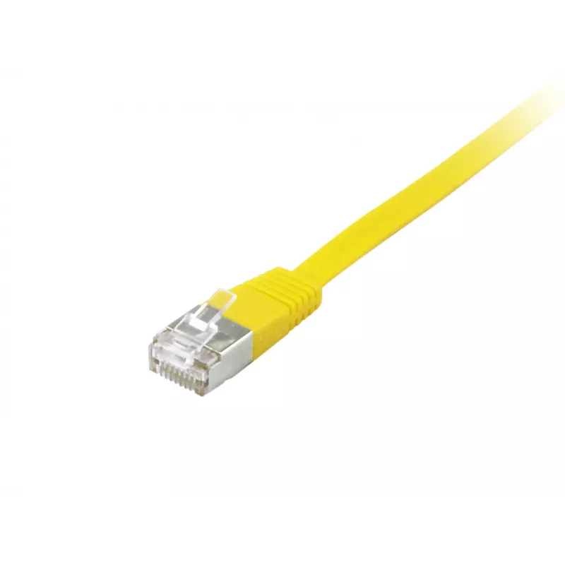 Equip Cat.6A U/FTP plakanais ielāpu vads, 10,0 m, dzeltens