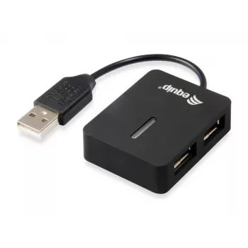 Equip 128952 saskarnes centrs USB 2.0 480 Mbit/s melns
