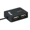 Equip 128952 saskarnes centrs USB 2.0 480 Mbit/s melns