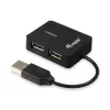 Equip 128952 saskarnes centrs USB 2.0 480 Mbit/s melns