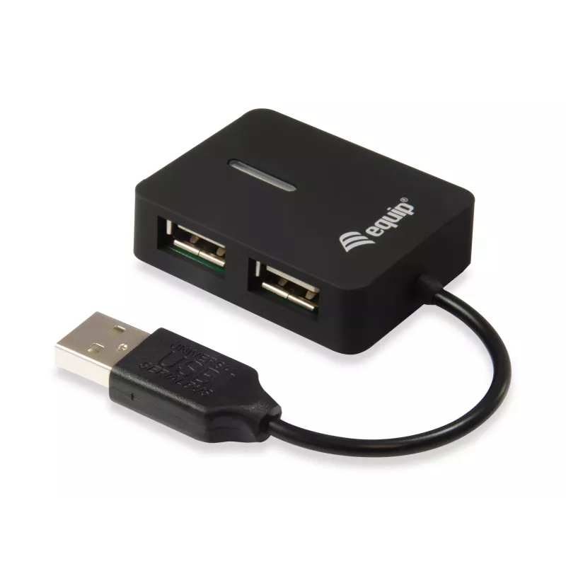 Equip 128952 saskarnes centrs USB 2.0 480 Mbit/s melns