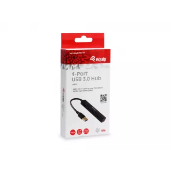 Equip 128953 interfeisa centrmezgls USB 3.2 Gen 1 (3.1 Gen 1) Type-A 5000 Mbit/s melns