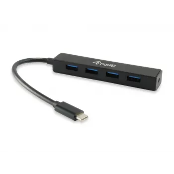 Equip 128954 interfeisa centrmezgls USB 3.2 Gen 1 (3.1 Gen 1) Type-C 5000 Mbit/s Melns