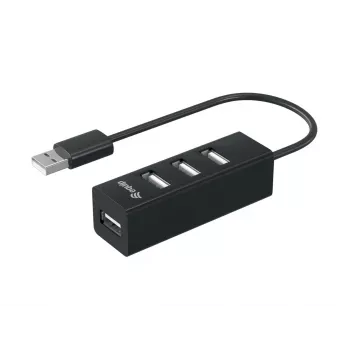 Equip 4 portu USB 2.0 centrmezgls, USB 2.0, USB 2.0, 480 Mbit/s, Melns, Ķīna, CE, RoHS