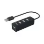 Equip 4 portu USB 2.0 centrmezgls, USB 2.0, USB 2.0, 480 Mbit/s, Melns, Ķīna, CE, RoHS