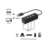 Equip 4 portu USB 2.0 centrmezgls, USB 2.0, USB 2.0, 480 Mbit/s, Melns, Ķīna, CE, RoHS