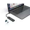 4-Portu USB 3.2 Gen 1 centrālmezgls Equip ar USB-C adapteri, melns, 5000 Mbit/s