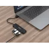 4-Portu USB 3.2 Gen 1 centrālmezgls Equip ar USB-C adapteri, melns, 5000 Mbit/s