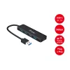 4-Portu USB 3.2 Gen 1 centrālmezgls Equip ar USB-C adapteri, melns, 5000 Mbit/s
