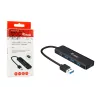 4-Portu USB 3.2 Gen 1 centrālmezgls Equip ar USB-C adapteri, melns, 5000 Mbit/s