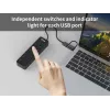 USB centrmezgls Equip 7 portu USB 3.2 Gen 1 centrmezgls ar strāvas adapteri