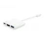 USB Type C uz HDMI sieviešu/USB A sieviešu/PD adapteris Equip 133461