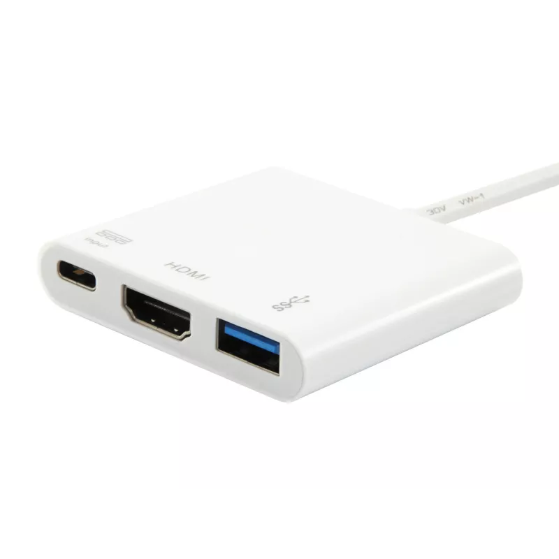 USB Type C uz HDMI sieviešu/USB A sieviešu/PD adapteris Equip 133461