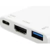 USB Type C uz HDMI sieviešu/USB A sieviešu/PD adapteris Equip 133461