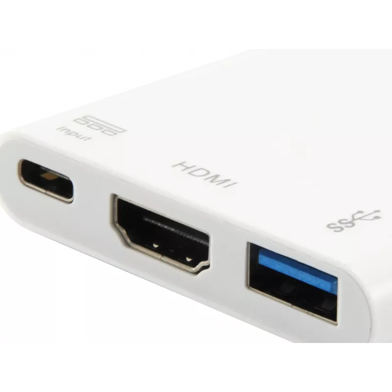 USB Type C uz HDMI sieviešu/USB A sieviešu/PD adapteris Equip 133461