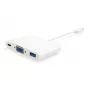 USB Type C uz VGA sievišķo/USB A sievišķo/PD adapteris Equip 133462
