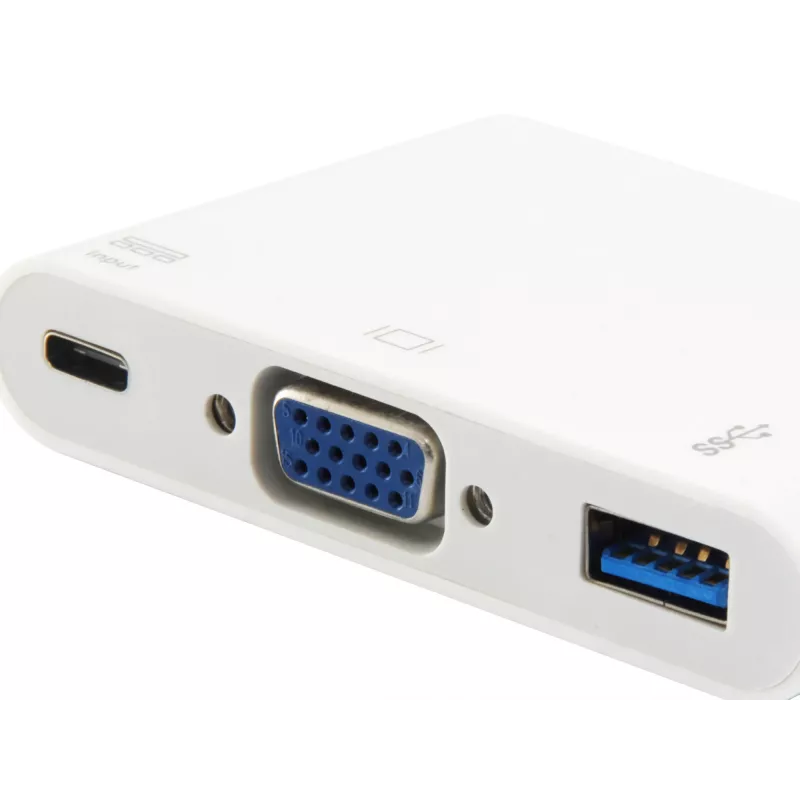 USB Type C uz VGA sievišķo/USB A sievišķo/PD adapteris Equip 133462