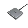 Equip USB-C 4 in 1 Dual HDMI Adapter, USB 3.2 Gen 1 (3.1 Gen 1) Type-C, Sudraba, 4K Ultra HD, 30 Hz, HDMI, Alumīnijs