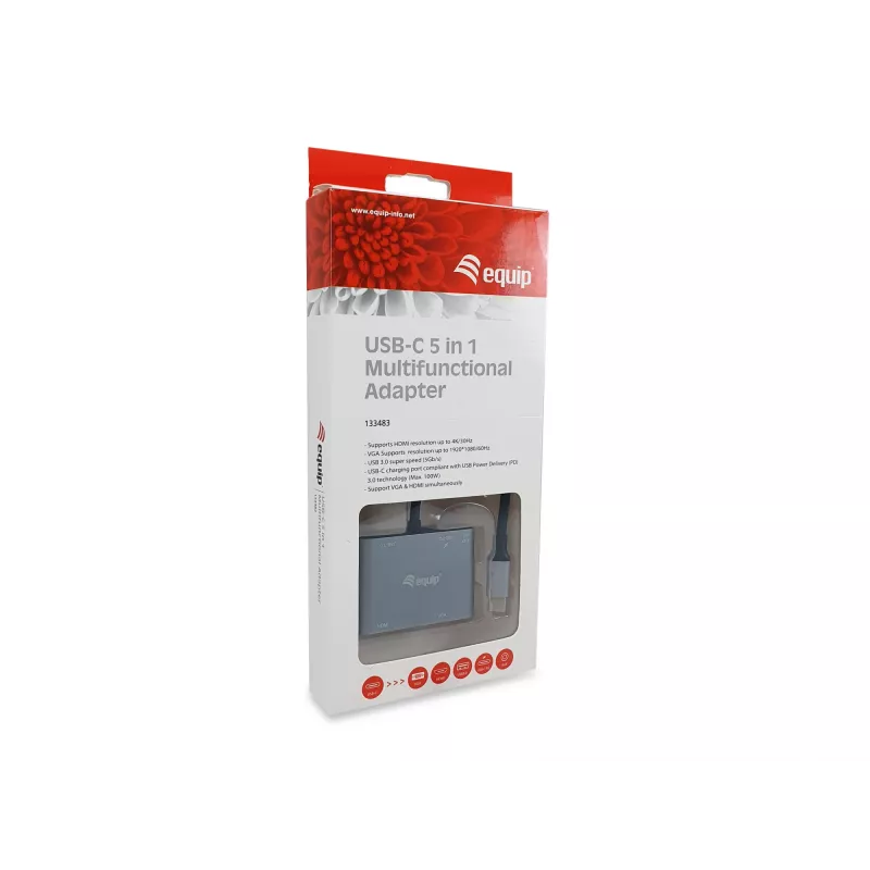 Equip USB-C 5 in 1 multifunkcionālais adapteris