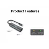 Equip USB-C uz RJ45 Gigabit tīkla un PD adapteris USB Type-C 100W