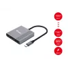 Equip 3-in-1 USB-C uz HDMI / USB-A / USB PD adapteris, 3.2 Gen 1 (3.1 Gen 1), USB Type-C, HDMI izeja, 3840 x 2160 pikseļi