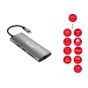 Equip USB-C 9 in 1 multifunkcionāls adapteris, HDMI 4K/60Hz, Gigabit LAN, USB 3.2 GEN1, SD/TF, 100W USB PD