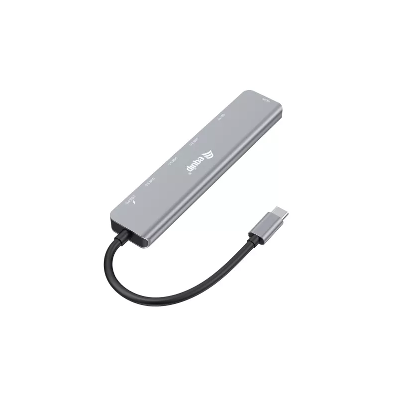 Equip USB-C 7 vienā daudzfunkcionālais adapteris, HDMI 4K/60Hz, USB 3.2 Gen1 x 3, TF/Mikro SD, 100W USB PD