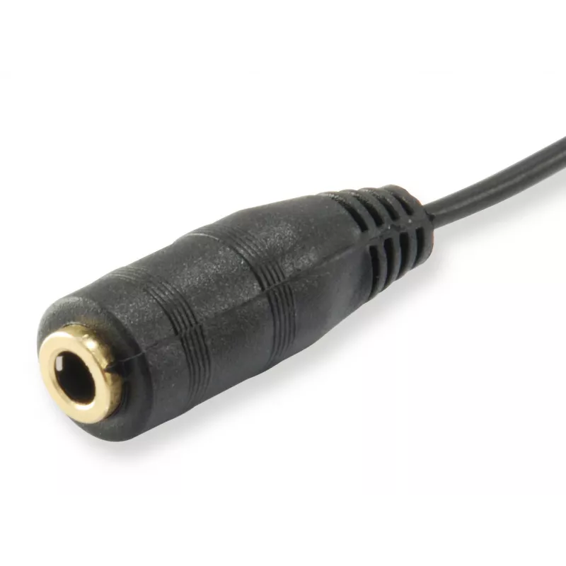 Equip Audio sadalītāja kabelis, melns, 3,5 mm, 2 x 3,5 mm, sievišķais, vīrišķais, polivinilhlorīds (PVC)