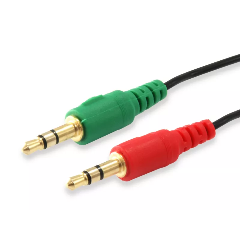 Equip Audio sadalītāja kabelis, melns, 3,5 mm, 2 x 3,5 mm, sievišķais, vīrišķais, polivinilhlorīds (PVC)