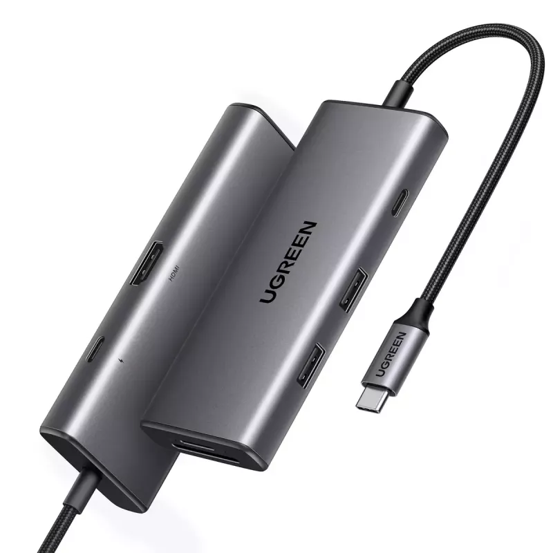 USB-C daudzfunkciju adapteris UGREEN 15531 HDMI USB 3.0 Ethernet
