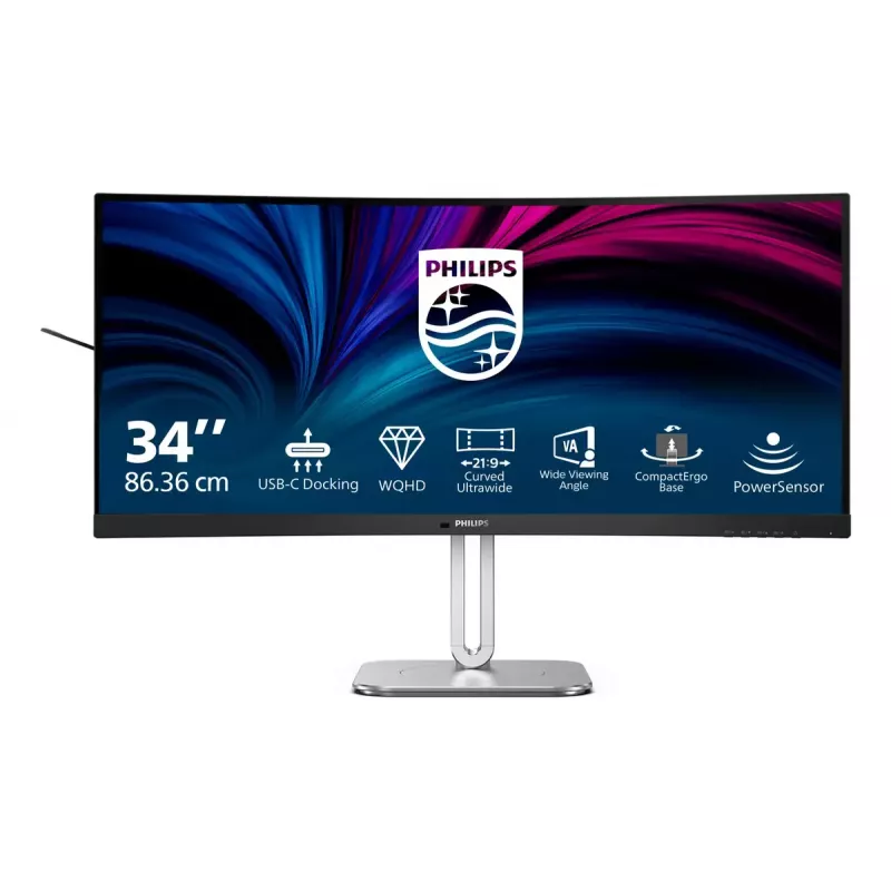 Philips 5000 sērijas 34B2U5600C/00 datora monitors 86,4 cm (34 collas) 3440 x 1440 pikseļi Dual QHD LCD Pelēks