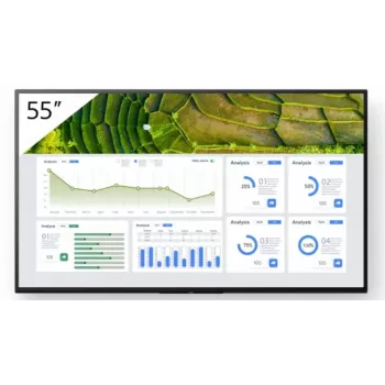 Sony FW-55BZ30L Signage Displejs Digitālā izkārtne plakanais panelis 139,7 cm (55 collas) LCD Wi-Fi 440 cd/m² 4K Ultra HD Melns Android 24/7