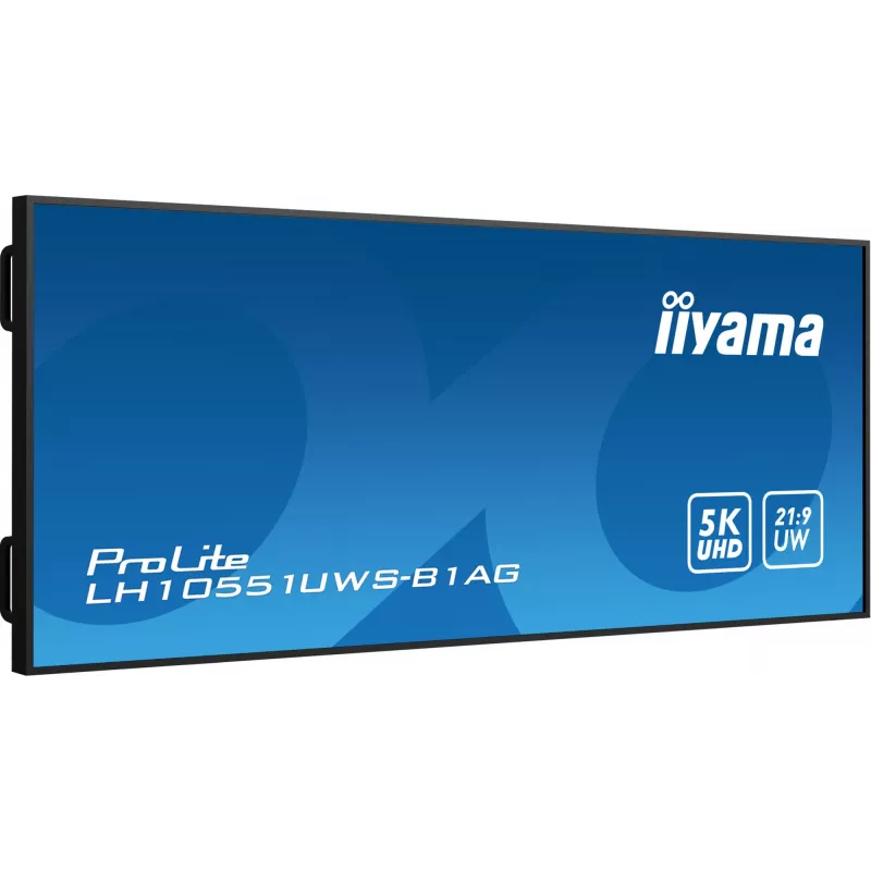 iiyama LH10551UWS-B1AG Signage Display Digitālās izkārtnes plakanais panelis 2.67 m (105 collas) LED 500 cd/m² UltraWide 5K HD Melns 24/7