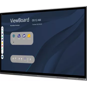 Viewsonic IFP7562 Signage Display Interaktīvais plakanā ekrāna panelis 190,5 cm (75 collas) LED Wi-Fi 350 cd/m² 4K Ultra HD Melns Skārienekrāns Iebūvēts procesors Android