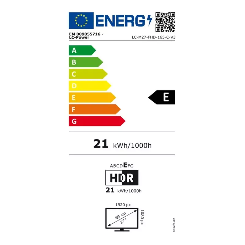 Monitors LC-Power LC-M27-FHD-165-C-V3 27 collu Full HD LED 1920 x 1080