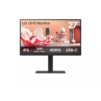 LG 27BA75QB-B.AEU datora monitors 68,6 cm (27 collas) 2560 x 1440 pikseļi Wide Quad HD LED melns