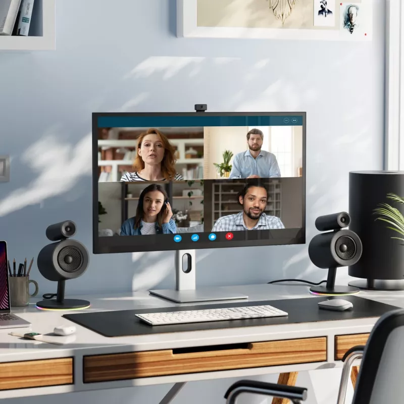 ALOGIC Desktop Monitor - Clarity Max Pro - 32in - 3840x2160 (4K UHD) ar USB-C Power Delivery un tīmekļa kameru