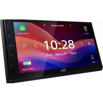 JVC KW-M595DBT automašīnas multimediju uztvērējs Melns Wi-Fi 22 W Bluetooth