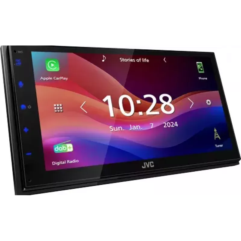 JVC KW-M595DBT automašīnas multimediju uztvērējs Melns Wi-Fi 22 W Bluetooth