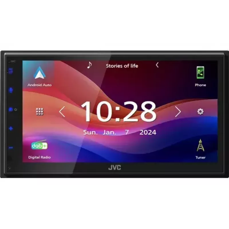 JVC KW-M595DBT automašīnas multimediju uztvērējs Melns Wi-Fi 22 W Bluetooth