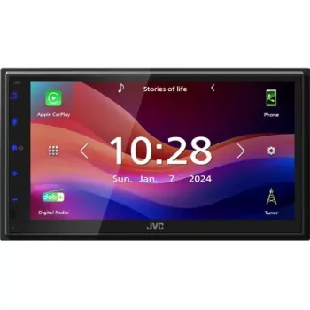 JVC KW-M595DBT automašīnas multimediju uztvērējs Melns Wi-Fi 22 W Bluetooth
