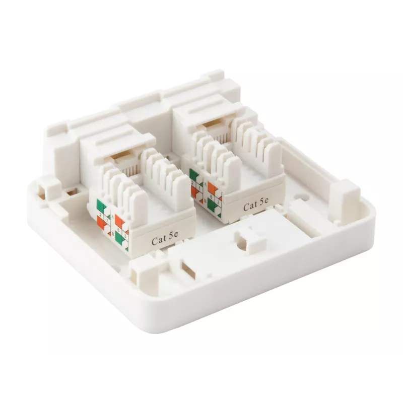 2-Port Keystone Jack Surface Mount Box Equip 125124