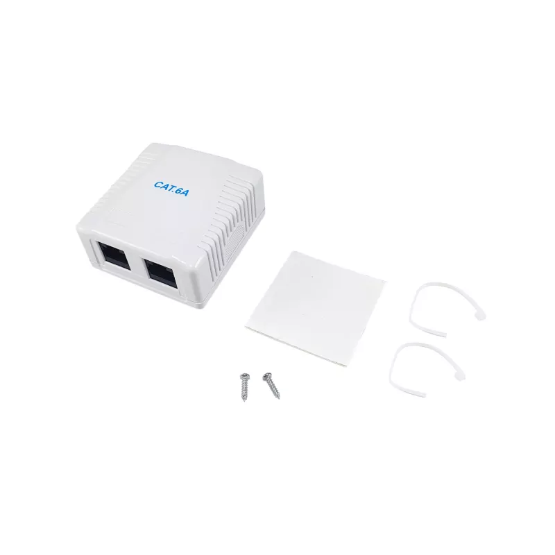 Equip 2-Port Cat.6A Surface Mount Box 61mm x 29.6mm x 59.1mm