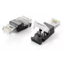 Equip RJ45 spraudnis bez instrumentiem, Cat.6, RJ-45, Melns, Caurspīdīgs, Polikarbonāts, Cat6, -10 - 60 °C, 12 g