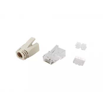 Equip Cat.6A RJ45 Spraudņu komplekts 100gab. Caurspīdīgi balti