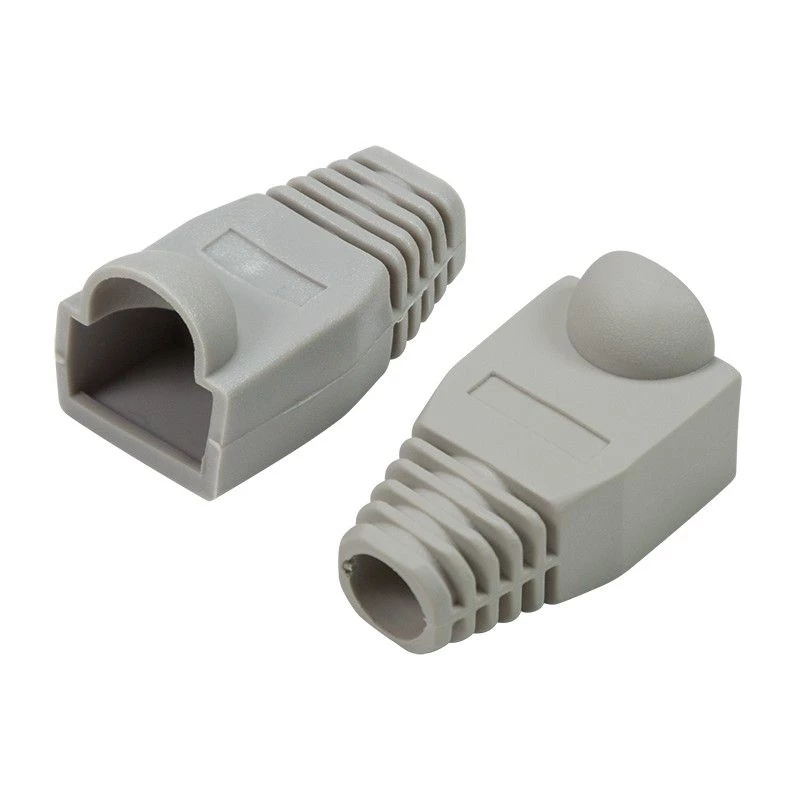 Equip kabeļa uzgalis, pelēks, RJ-45, RoHS, 14.3 mm, 25.8 mm