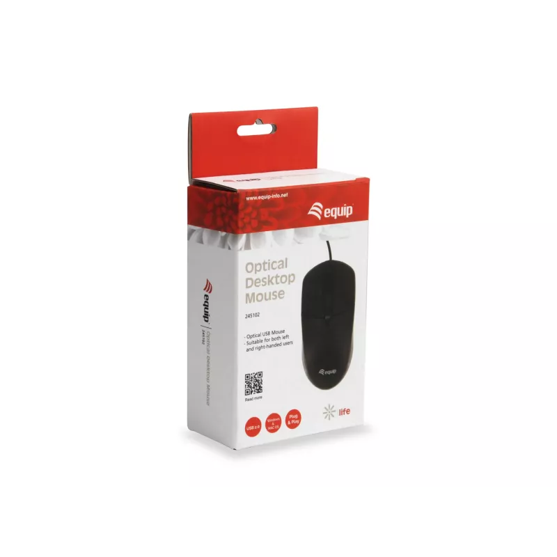 Equip 245102 pele Office Abpusēja USB Type-A Optiskā 1000 DPI