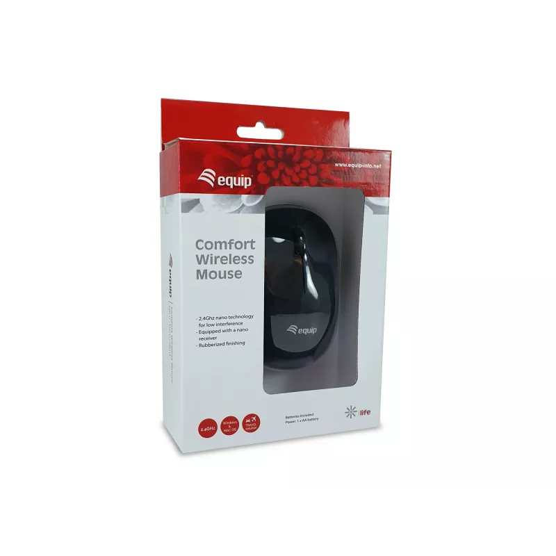 pele Equip Comfort Wireless Melns RF Wireless