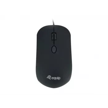 Equip USB Comfort pele, abpusēja, optiskā, USB Type-A, 1600 DPI, melna